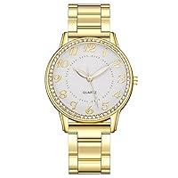 Women Diamond Luminous Watch, Ladies Casual Steel Band Quartz Watch, Gift for Mother, Wife and Friends