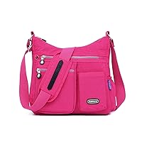 Oichy Crossbody Bags for Women with Anti Theft RFID Pocket Waterproof Shoulder Bag Casual Nylon Handbag Travel Purses