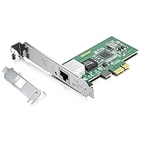Gigabit PCIe NIC with Intel I210AT Chip, 1Gb Network Card Compare to Intel I210-T1 NIC, Single RJ45 Port, PCI Express 2.1 X1, Ethernet Card with Low Profile for Windows/Windows Server/Linux