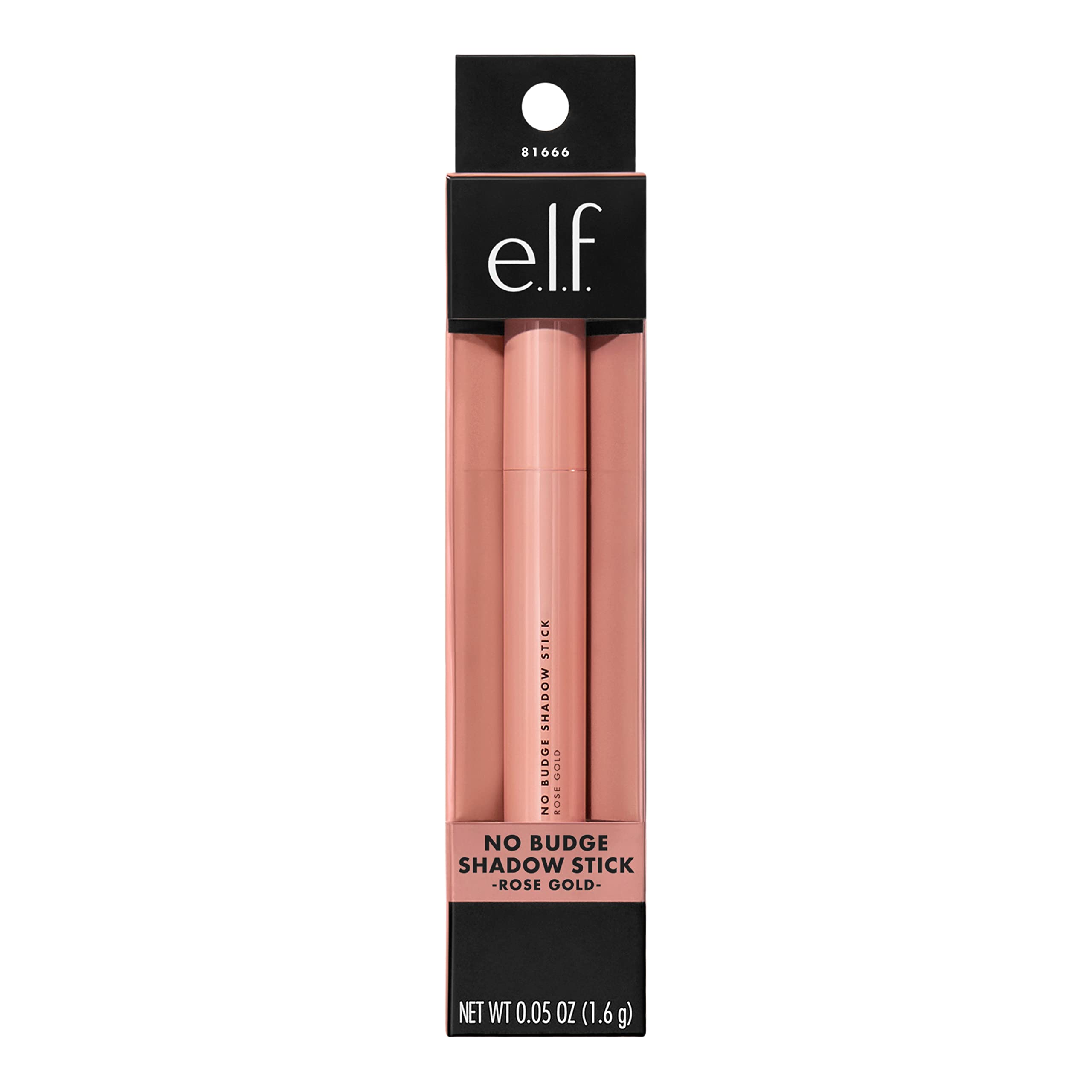 e.l.f. Cosmetics No Budge Shadow Stick, Longwear, Smudge-Proof Metallic Eyeshadow, Rose Gold, 0.056 Oz (1.6g)