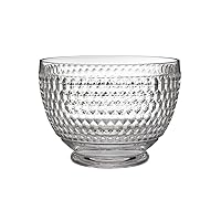 Boston Dish, Decorative Salad Bowl for Parties and Brunches, Crystal, Transparent, Glass