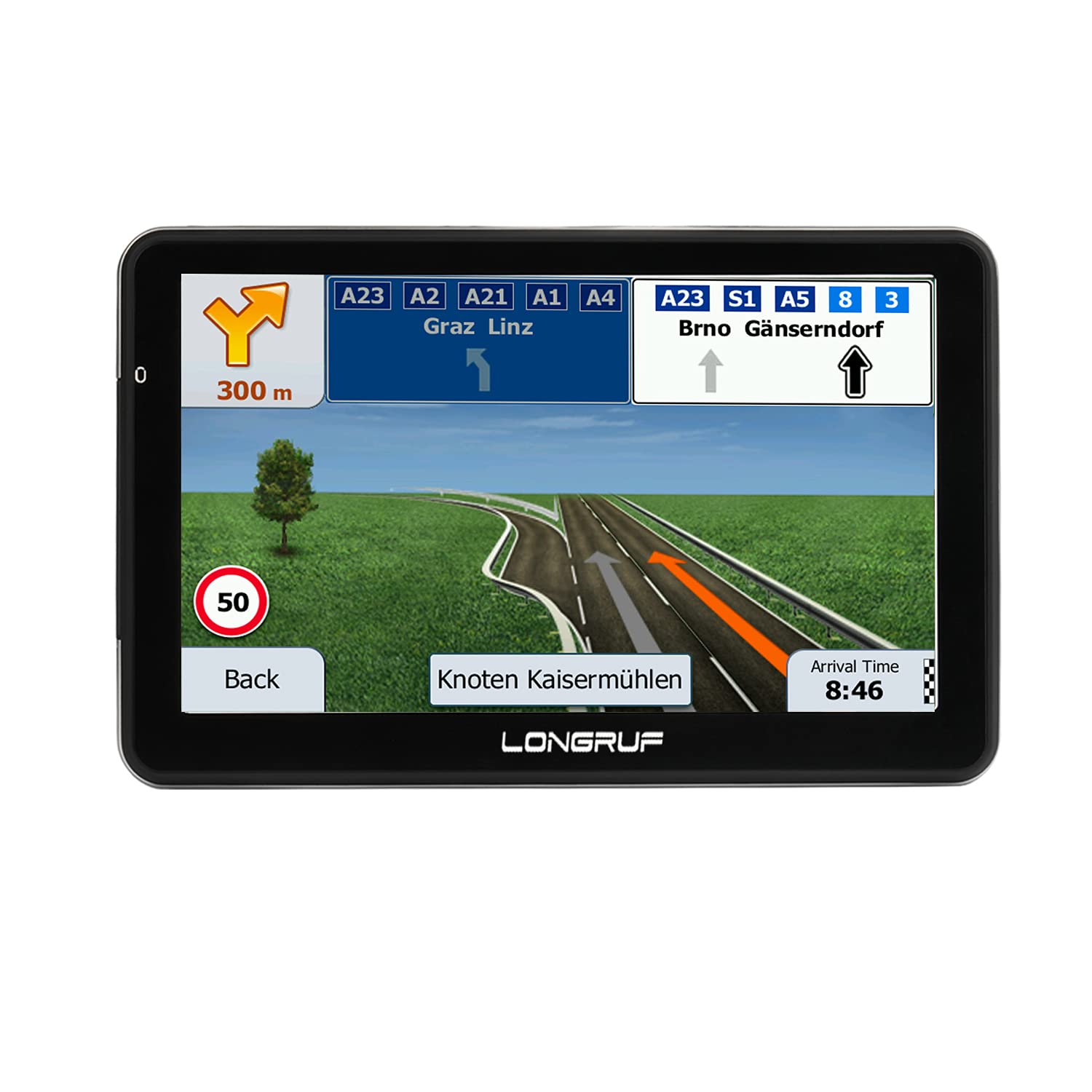 GPS Navigation for Car, Latest 2023 Map 7 inch Touch Screen Car GPS 256-8GB, Voice Turn Direction Guidance