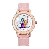 Colorful Wizard Women's Watches Classic Quartz Watch with Leather Strap Easy to Read Wrist Watch
