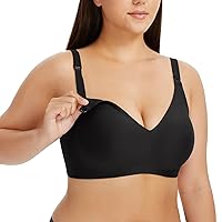 HBselect Nursing Bra without Underwire Silky Smooth Pregnancy Maternity Bra Maternity Seamless with Additional Bra Extension Sleep Bra for Women