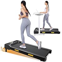 UREVO Walking Pad Treadmill with Incline, Portable Treadmills with Dual Shock Absorbing, Under Desk Treadmill for Home with Remote Control, 265 Lbs Capacity