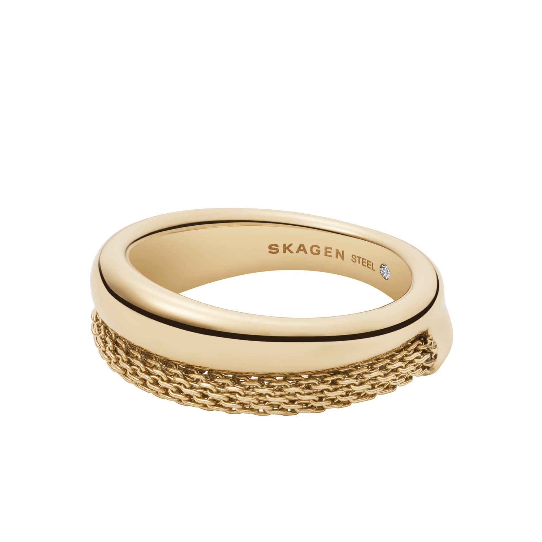 Skagen Women's Merete Gold-Tone Stainless Steel Stack Ring, Size 9 (Model: SKJ1601710)