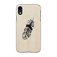 Man & Wood iPhone XR Case Natural Wood Indian (manandouddo Indian) iPhone Cover Wooden Wireless Charging Supported [Japanese authorized agent product] i13883i61