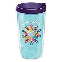 Tervis American Cancer Society - Ribbons Made in USA Double Walled Insulated Tumbler Travel Cup Keeps Drinks Cold & Hot, 16oz, Classic