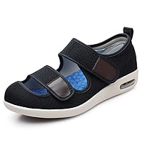 Mei MACLEOD Womens Wide House Shoes Memory Foam Arch Support Slipper for Elderly Swollon Feet Diabetic Indoor Outdoor Shoes