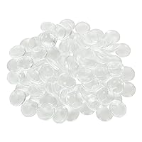 200 PCS Transparent Glass cabochons 1 inch Glass Dome Cabochons Crystal Clear Round Cabochon Non-calibrated Round 1 inch/25mm Round Cabochons Tiles for Craft Cameo Pendants Photo Jewelry Necklaces1