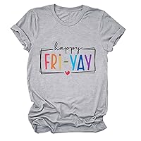 Seriously We All Know I‘M The Favorite T Shirt for Women Letter Printed Summer Tee Tops Causal Short Sleeve