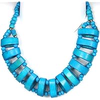 Turquoise-Colored Beaded Necklace - Beads