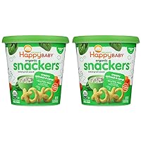 Happy Baby Organic Baked Creamy Spinach & Carrot Snacker Cup, 1.5 OZ (Pack of 2)