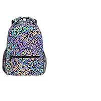 Kcldeci Leopard Backpack Bookbags School Backpack with Pencil Case School Bags Set