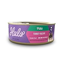 Adult Grain Free Wet Cat Food Pate, Turkey Recipe, Healthy Cat Food with Real, Whole Turkey , 5.5 oz Can (Pack of 12)