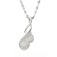 925 Silver White Diamond Heart Pendant Necklace, 18'' (G-H, SI1-SI2)