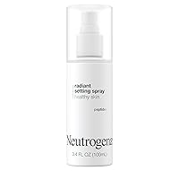 Neutrogena Healthy Skin Radiant Makeup Setting Spray, Long-Lasting, Formulated with Antioxidants & Peptides Weightless Face Setting Mist for Healthy Looking, Glowing Skin, 3.4 fl. oz