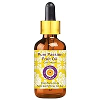 dève herbes Pure Passion Fruit Oil (Passiflora edulis) with Glass Dropper Cold Pressed 30ml (1 oz)