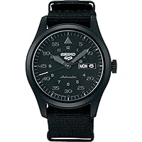 Seiko 5 Sports Field Street Style Automatic Mechanical Wristwatch, Limited Distribution Model, Men's, Made in Japan SRPJ11, Full Black