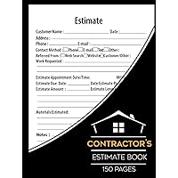Estimate Book Contractor: Job Estimate Quote Record Book/Log book to record client details/Complete with dot grid diagram Estimate Book Contractor: Job Estimate Quote Record Book/Log book to record client details/Complete with dot grid diagram Hardcover Paperback