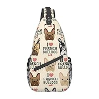 Rainbow Rabbit Sling Bag Crossbody Backpack Sling Backpack Shoulder Bag For Women Men Cycling Hiking Travel