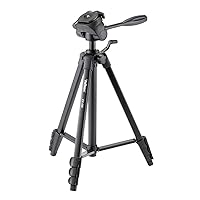 Velbon 301482 Family Tripod EX-440 4-Stage Lever Lock, Total Height 60.2 inches (153 cm), Leg Diameter 0.8 inches (20 mm), Small Size, 3-Way Head Head, Compatible with DIN Standard Quick Shoes,