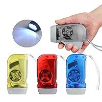 Hand Crank Emergency Flashlights,4 Pack Crank Flashlight for Kid with 3 Led White Light, Wind Up Flashlight, Built-in Battery Emergency Light for Hiking/Outdoor Sports/Camping