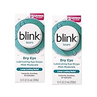Blink Tears Lubricating Eye Drops (Mild-Moderate Dry Eye), 0.5 FL OZ (15 ml) - 2-Pack
