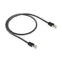 Amazon Basics Braided RJ45 Cat-7 Gigabit Ethernet Patch Internet Cable - 3 Feet, Black
