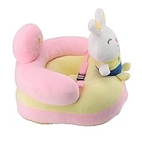 Baby Sofa Chair, Cute Cartoon Animal Shape Soft Plush Baby Floor Seat with USB Cable for Toddlers for Kindergarten (#1)