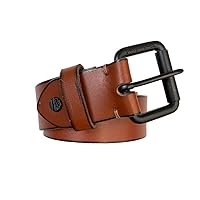 Timberland Men's Black Buckle Leather Belt (Brown, 40)