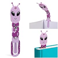 Flexilight Pal Reading Light | 2 in 1 Bookmark Book Light | LED Clip On Reading Lamp | Children Book Torch for Reading in Bed | Book Accessories | Gift Idea for Readers, Book Lovers (Alien Purple)