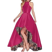 Camouflage Wedding Guest Dresses High Low Formal Bridesmaid Party Dress 2024