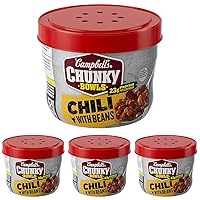 Campbell's Chunky Chili with Beans, 15.25 oz Microwavable Bowl (Pack of 4)