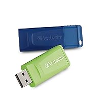 Verbatim 16GB Store 'n' Go USB Flash Drive - PC / Mac Compatible - 2pk - Blue, Green