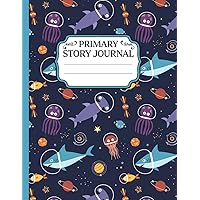Primary Story Journal: Marine Life Themed Story Journal With Picture Space for School Students Grades K-2 - Creative Story Book for Homeschool and Kindergarten Kids