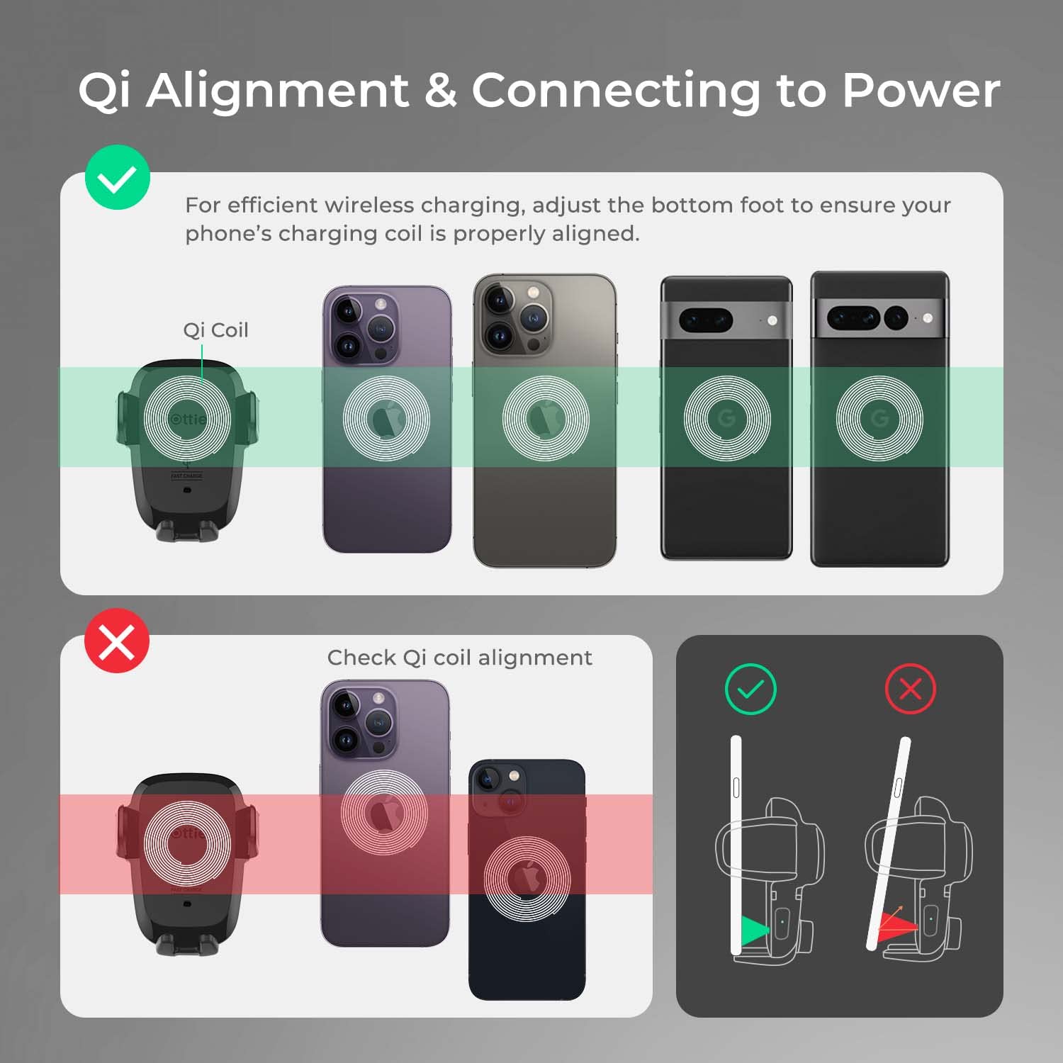 iOttie Auto Sense Qi Wireless Car Charger - Automatic Clamping Dashboard Phone Mount with Wireless Charging for Google Pixel, iPhone, Samsung Galaxy, Huawei, LG, and other Smartphones