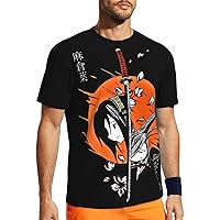 Anime Shaman King T Shirt Mens Summer Round Neck Clothes Casual Short Sleeves Tee