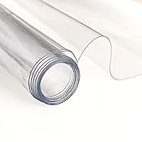 Clear Vinyl Sheeting, 5 Yard Roll of Transparent Plastic, Marine, Storm Windows, Covering, Protection, Tablecloth Protector - 10 Gauge