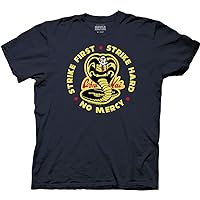 Ripple Junction Cobra Kai Adult Men's Karate Kid T-Shirt Strike First Logo Officially Licensed