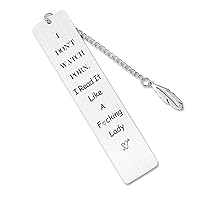 I Don’t Watch Porn I Read It Like A Fcking Lady Bookmark, Funny Spicy Bookmark, Metal Book Reading Accessories Gift for Book Lover Women Men Teacher Mom Dad