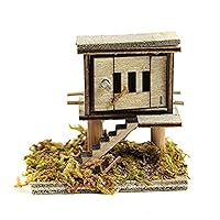 55260 1 Piece Micro Miniature Wooden Chicken Coop, 2 x 1.75