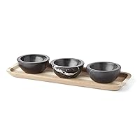 Lenox Lx Collective Tray with 3 Dip Bowls, 3.65 LB