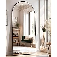 Arched Full Length Mirror, Floor Mirror with Stand, 71
