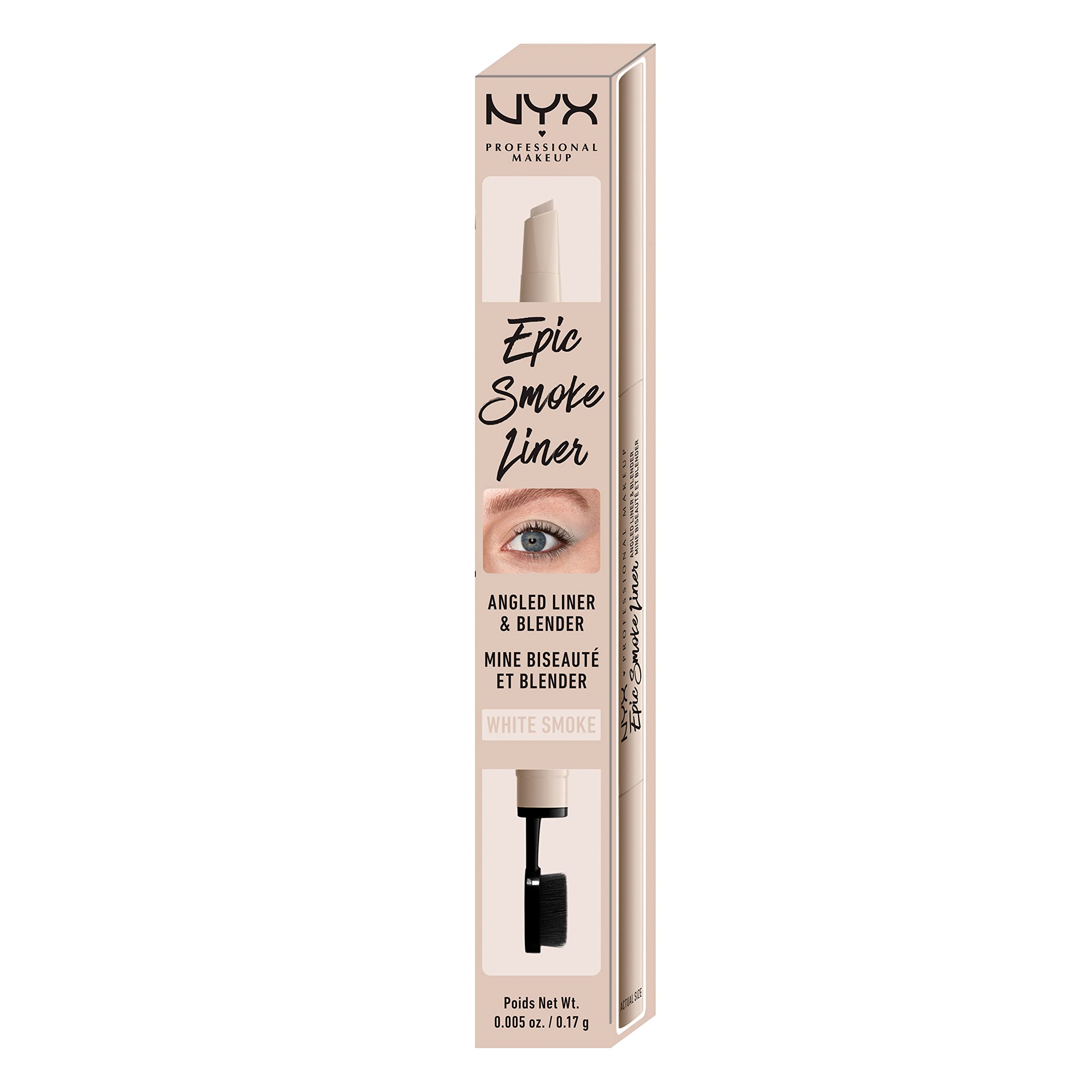 NYX PROFESSIONAL MAKEUP Epic Smoke Liner, Vegan Smokey Eyeliner - White Smoke (Off White Cream)