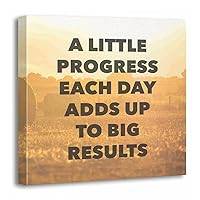 Shenywell Canvas Print Picture Wall Art 16x16 inches Life is Better Fitness Motivational Quotes Gym Workout Goals Health Gift Perfect Suitable For Bedroom Or Home Office Decor Your Home