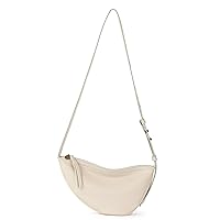 The Sak Tess Sling in Leather, Adjustable Leather Sling Strap, Stone