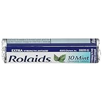 Extra Strength Rolaids Antacid Chewable Tablets, 10 Count (Pack of 12)