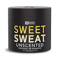 Sweet Sweat Unscented 'Workout Enhancer' Gel - Maximize Your Exercise & Sweat Faster - 13.5oz Jar (Unscented)