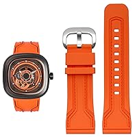 Rubber watch band for men Friday waterproof sweat proof Diesel watch chain 28mm black orange watch accessories